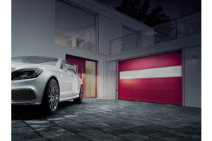 Rotes Garagentor