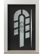 PIVOT 15E - Aluminium-Drehtür mit Dekorglas 