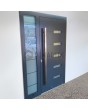 Anthrazitfarbene Aluminium-Haustür