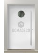 PIVOT Bila - Außenschwenktür aus Aluminium mit rundem Glas