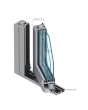 PIVOT G2 - Glas-Aluminium-Drehtür mit Dekorplatte