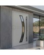 moderne Tür aus silbernem Aluminium