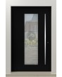 PIVOT C16 – isolierte Aluminium-Drehtür für den Außenbereich mit Fenster