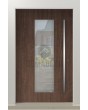 PIVOT C16 – isolierte Aluminium-Drehtür für den Außenbereich mit Fenster