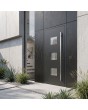 Luxuriöse, moderne Haustür aus Aluminium in Anthrazit