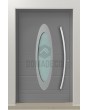 LIM C22 – sichere, moderne Aluminium-Haustüren mit ovalem Glas