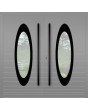 LIM C22 double – moderne doppelte Aluminium-Haustüren mit ovalem Glas