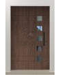 PIVOT C23 – schlanke Aluminium-Drehtür mit fünf Glaselementen