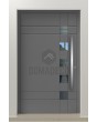 PIVOT C23 – schlanke Aluminium-Drehtür mit fünf Glaselementen