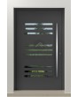 LIM C24 – moderne Aluminium-Eingangstür mit horizontalen Fenstern