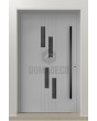 PIVOT C25 – Aluminium-Drehtür mit vier Fenstern