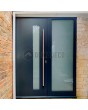 Aluminium anthrazit LIM Flügeltür mit rechtem Seitenfenster
