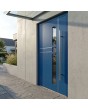 Blaue, luxuriöse, moderne Schwenktür