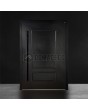 Schwarze, klassisch gestaltete traditionelle Aluminiumtür