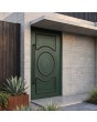 Aluminium-Haustür im traditionellen grünen Stil