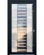 LIM Glass S6 - Aluminium-Einzelsandtür mit transparentem Dekor
