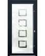 LIM Glass S8 - sandfarbene Haustür mit transparentem Dekor