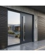 Aluminium-Drehflügeltür LIM mit linkem Seitenfenster (Ansicht von außen) 