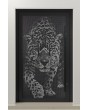 LIM G5 - Glaseingangstür aus Aluminium mit Tigermotiv in der Dekorplatte