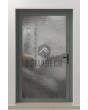 LIM FS3 - aluminiumgraue Flügeltür mit Fusingglas