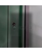 LIM Flet A double - Aluminium-Haustür mit Doppelscharnier und vertikalem Glas