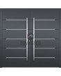 LIM Integra inox double - moderne Aluminium-Doppel-Haustür