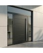 Integra-Haustür in Anthrazit mit Glaselementen links, rechts und oben