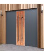 LIM v22 double – doppelte Aluminium-Haustür mit Holzdekor