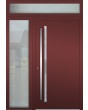 Aluminium-Flügeltür LIM mit linkem und oberem Seitenfenster (Ansicht von außen)