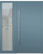 Aluminium-Drehflügeltür LIM mit linkem Seitenfenster (Ansicht von außen) 