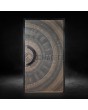PIVOT M6 Aluminiumtür mit Bronzetextur aus gefrästem Metall