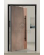 PIVOT M25 - Drehtür aus Aluminium mit Flüssigmetall aus Kupfer und Bronze