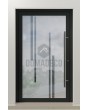 LIM Glass S10 - Alu mattierte Haustür mit transparentem Dekor