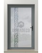 LIM Glass S21 - hochwertige mattierte Haustür mit transparentem Dekor