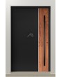 PIVOT V22 – Aluminium-Drehtür mit Holzdekor