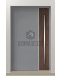 PIVOT V22 – Aluminium-Drehtür mit Holzdekor