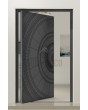 PIVOT V63 - Aluminium-Drehflügeltür mit gefrästem Muster