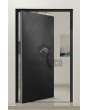PIVOT V63 - Aluminium-Drehflügeltür mit gefrästem Muster