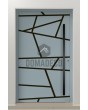 PIVOT W360 – moderne Aluminium-Drehtür mit Streifen