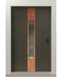 PIVOT V08 – Aluminium-Haustür mit Holzdekor