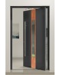 PIVOT V08 – Aluminium-Haustür mit Holzdekor