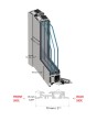LIM Glass S4 - mattierte Vordertür mit vier transparenten Streifen
