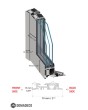 LIM G2 - Aluminiumtür mit Glasfront und Dekorplatte