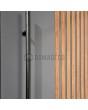 LIM RAIL3 - Aluminium-Außentür mit vertikalen Lamellen aus Aluminiumprofilen