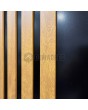 PIVOT RAIL5 - Aluminium-Drehtür mit vertikalen Lamellen aus Aluminiumprofilen