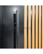 PIVOT RAIL5 - Aluminium-Drehtür mit vertikalen Lamellen aus Aluminiumprofilen