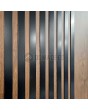 LIM RAIL6 - Aluminium-Haustür mit schwarzen Vertikal-Lamellen aus Aluminiumprofilen