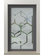 LIM Glass S13 - mattierte Aluminium-Sicherheitstür mit transparentem Dekor