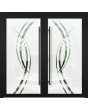 LIM GLASS double S - mattierte Aluminium-Doppeltür mit transparentem Motiv