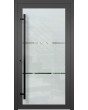 LIM Glass S2 - Mattierte Haupttür mit zwei transparenten Streifen